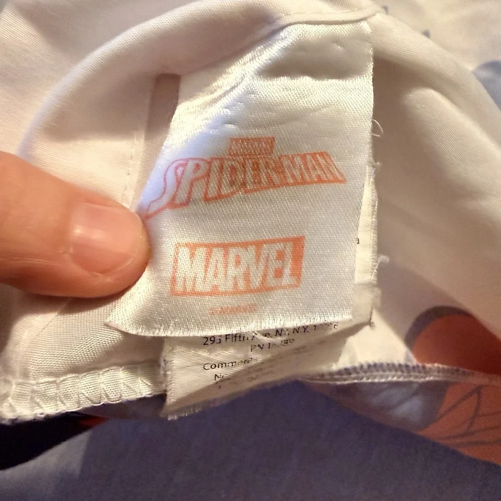 Marvel Spider-Man Pillowcase & Sham Lot 2 Pc Reversible Kids Bedding Set